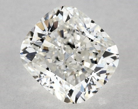This 1.36 carat cushion modified diamond G color VVS2 clarity has Very Good proportions and a diamond grading report from GIA